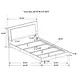 Felicity Gloss White Queen Panel Bed With LED Lighting
