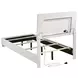 Felicity Gloss White Twin Panel Bed With LED Lighting