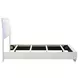 Felicity Gloss White Twin Panel Bed With LED Lighting