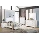 Felicity Gloss White Twin Panel Bed With LED Lighting
