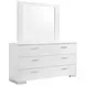 Felicity White High Gloss 6 Drawer Dresser with Mirror