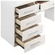 Felicity Gloss White Vanity Desk