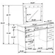 Felicity Gloss White Vanity Desk