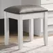 Felicity Metallic and Gloss White Vanity Stool