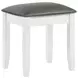 Felicity Metallic and Gloss White Vanity Stool