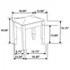 Felicity Metallic and Gloss White Vanity Stool
