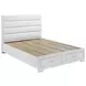 Felicity White High Gloss King Upholstered Platform Storage Bed