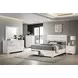 Felicity White High Gloss King Upholstered Platform Storage Bed
