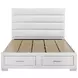 Felicity White California King Upholstered Platform Bed with Storage