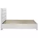 Felicity White California King Upholstered Platform Bed with Storage