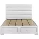 Felicity White High Gloss Queen Upholstered Platform Storage Bed