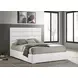 Felicity White King Upholstered Low Profile Platform Bed