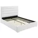 Felicity White King Upholstered Low Profile Platform Bed