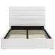 Felicity White Queen Upholstered Low Profile Platform Bed