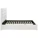 Felicity White Queen Upholstered Low Profile Platform Bed