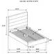 Felicity White Queen Upholstered Low Profile Platform Bed