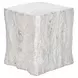 4111 White Square Accent Table