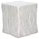 4111 White Square Accent Table