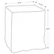 4112 Black Square Accent Table