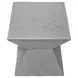 4125 Gray Square Accent Table