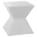 4126 White Square Accent Table