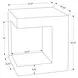 4133 Walnut Square Accent Table