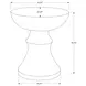 4144 Gray Round Accent Table