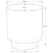 4149 White Round Accent Table
