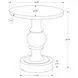 4162 Black Round Accent Table
