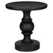 4162 Black Round Accent Table