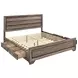 Kauffman Washed Taupe King Storage Panel Bed