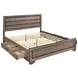 Kauffman Washed Taupe California King Storage Panel Bed