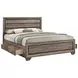 Kauffman Washed Taupe California King Storage Panel Bed