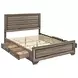 Kauffman Washed Taupe Queen Panel Storage Bed