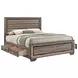 Kauffman Washed Taupe Queen Panel Storage Bed