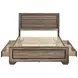 Kauffman Washed Taupe Queen Panel Storage Bed