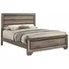 Kauffman Washed Taupe Queen Panel Bed