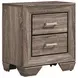 Kauffman Washed Taupe Nightstand
