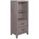 Woodrow Gray Twin Storage Wall Bed with Nightstand
