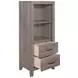 Woodrow Gray Twin Storage Wall Bed with Nightstand
