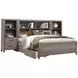 Woodrow Gray Full Storage Wall Bed with Nightstand and Toybox