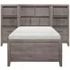 Woodrow Gray Twin Storage Wall Bed with Nightstand