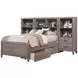 Woodrow Gray Twin Storage Wall Bed with Nightstand and Toybox