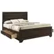 Kauffman Dark Cocoa California King Storage Panel Bed