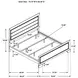 Kauffman Dark Cocoa California King Panel Bed