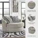Calnita Sisal Oversized Swivel Accent Chair