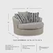 Calnita Sisal Oversized Swivel Accent Chair