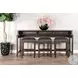 Autumn Echo Dark Brown 74" Rectangular Console Table with USB Charging