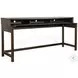 Autumn Echo Dark Brown 74" Rectangular Console Table with USB Charging