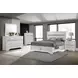 Miranda White Full Upholstered Panel Bed